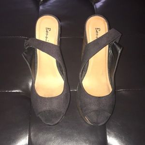 Peep Toe Wedge Sandals